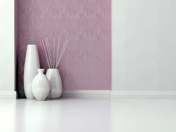 Mor vurgu duvarlı modern salon boyaması